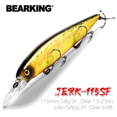 BEARKING 115mm 18g Arrival Slowly Floating Fishing Lures Artificial Bait Predator Tackle Jerkbaits For Pike And Bass