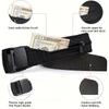 Secure anti-theft wallet with men's functional portable multifunctional waist belt, invisible zipper wallet, pants strap