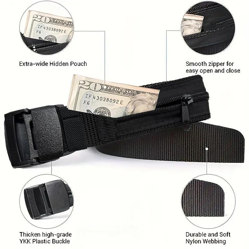 Secure anti-theft wallet with men's functional portable multifunctional waist belt, invisible zipper wallet, pants strap