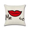 Valentine'S Day Pattern Decorative Pillowcases Couple Cotton Linen Throw Pillow Case Pillowcase Kussensloop Almohada Zt236