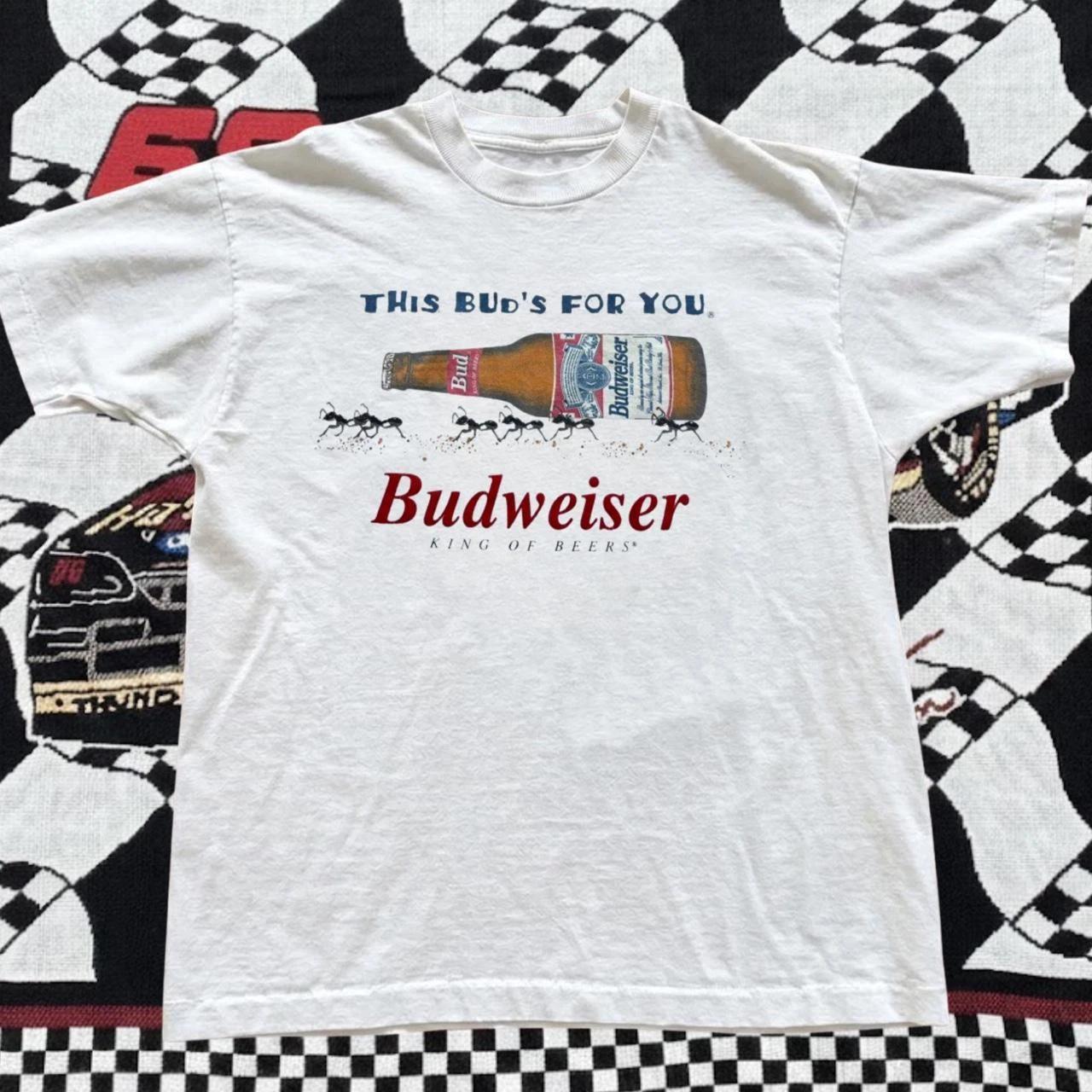 Budweiser  This Bud s for you  white graphic t-shirt M