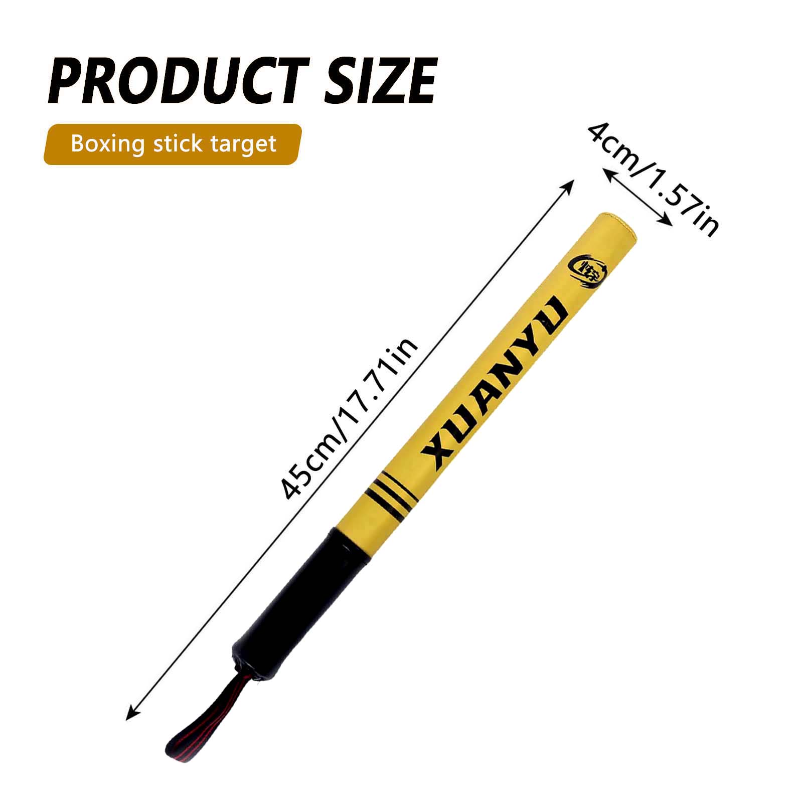 

PU Leather Martial Art Sticks Fluorescent Durable Foam Rod Suitable for Fighting Speed Reaction Training Sticks флуоресцентный желтый