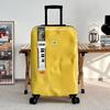 Embossed Italian 20" Carry-on Suitcase with Universal Wheels and Customizable Lock.