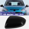 Left Driver Side Rearview Mirror Cover Cap Trim Black for Mazda 2 DEMIO 2007-14