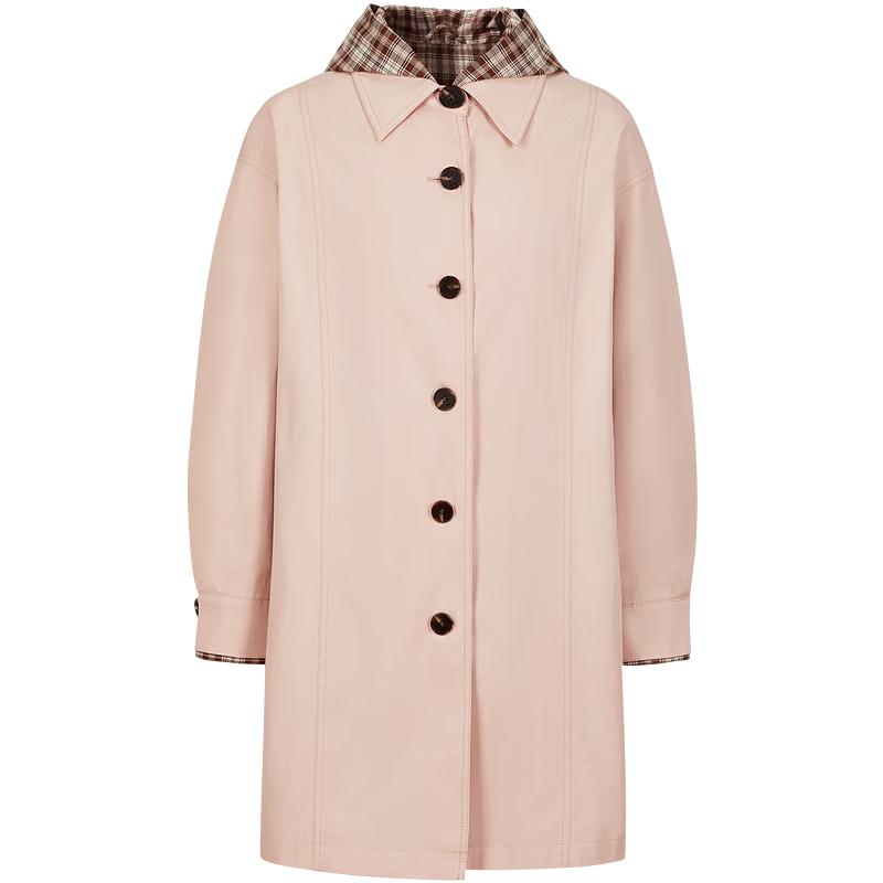 ANNAKOO Women s Hooded Cotton Trench Coat S