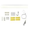 Fukui Metal Craft Rail Sun Picture Rail, 65cm Wide, Hook Type, with Nylon Line Set, Frame, Picture Display, DIY, Rental, Wall Mount, for Drywall, WRS-
