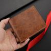 Men's Fashion Retro Business Short Wallet Multi Card Slot Horizontal Soft Pu Leather Men's Wallet