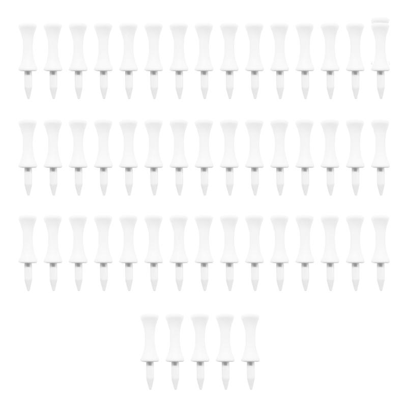 50Pcs/lot Golf-Tees Plastic Step Down Unbreakable 70/57/51/45/38/32mm Colorful