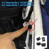 4PCS Boucle Boîte Pare-chocs Avant Capots Clips Coffre Clip Fixe en Plastique 1472872-00-B Pour Tesla Model 3 Y 2020-2021 Accessoires de Voiture