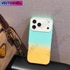 Gradient Color Matte Camera Protection Case For iPhone 17 16 15 14 13 Pro Max 2 IN 1 Large Window Anti-fall Bumper Phone Cover
