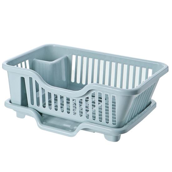 Draining Dish Rack with Drain Tray Prevents Water Accumulation Rack Large Partitioned Storage Organizer for Kitchen