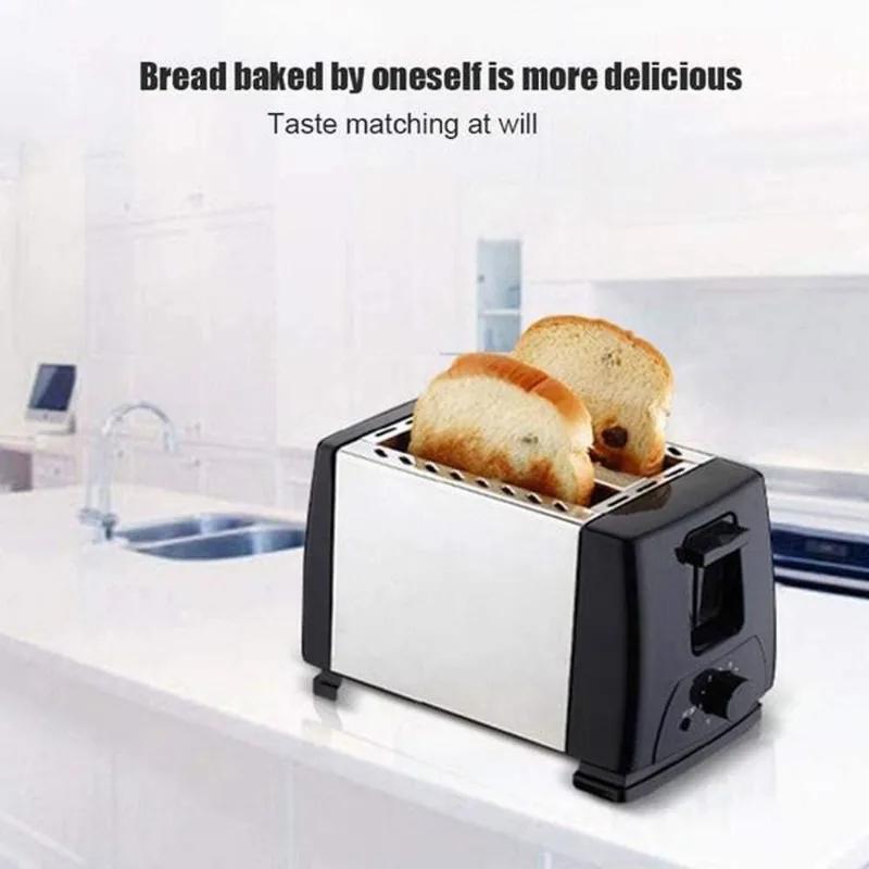 750w Electric 2-piece Household Toaster With Removable Bread Crumb Tray, 6-speed Toast Set For Baking Puff Waffles, Etc.