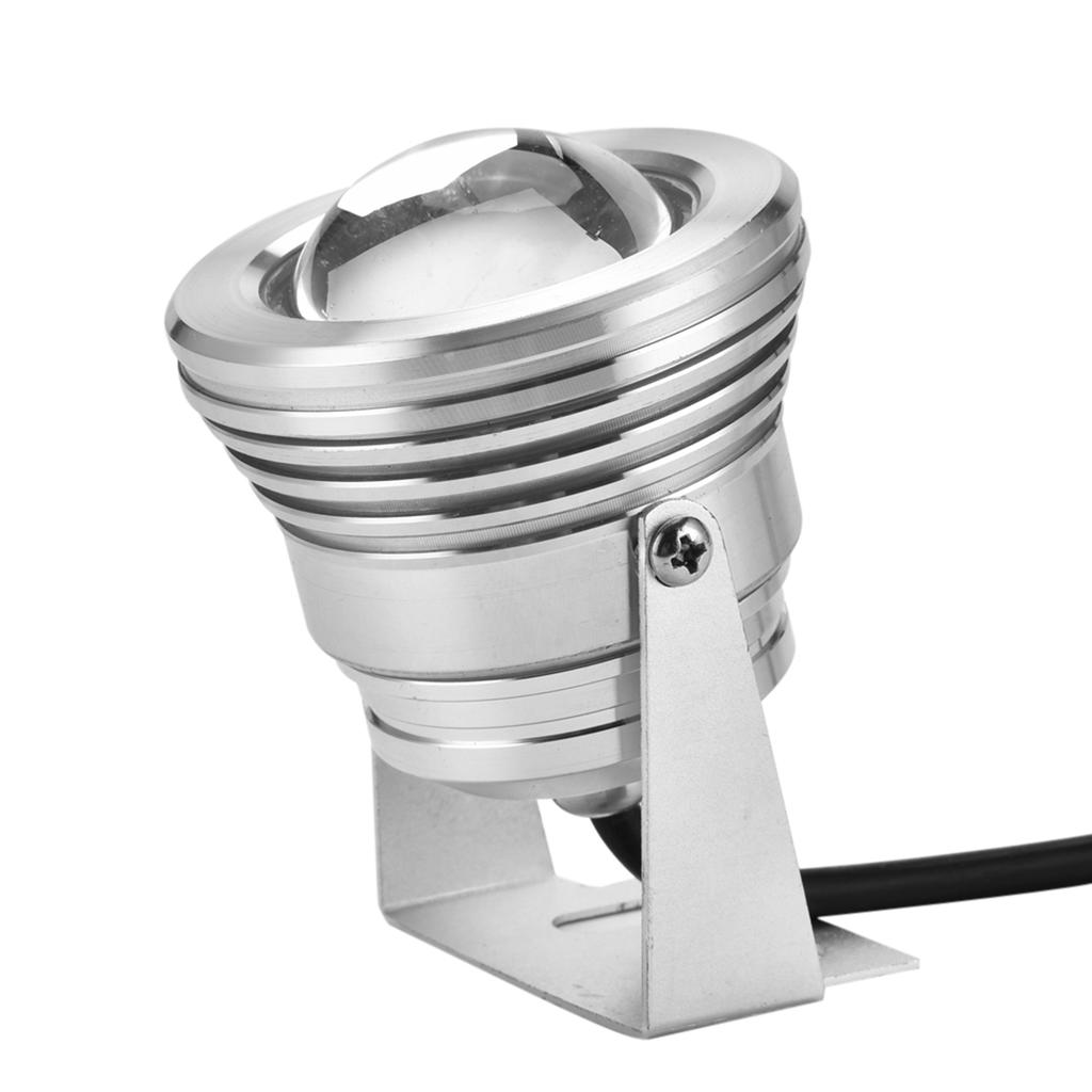 12V 10W RGB Wodoodporna lampa LED do akwarium, basenu, ogrodu, podwodnego, srebrna