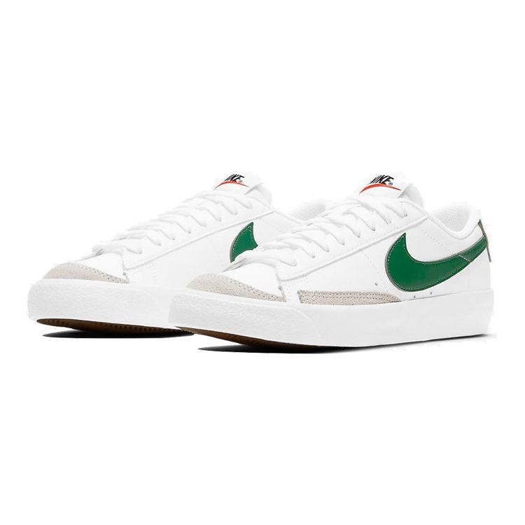 Nike Blazer 77 Low Top Skateboard Shoes White Green Unisex DA4074-115