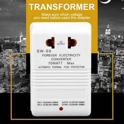Power Converter Voltage Converter 70W 110V/120V To 220V/240V StepUp& Down Voltage Converter Transformer (CN Standard Plug)