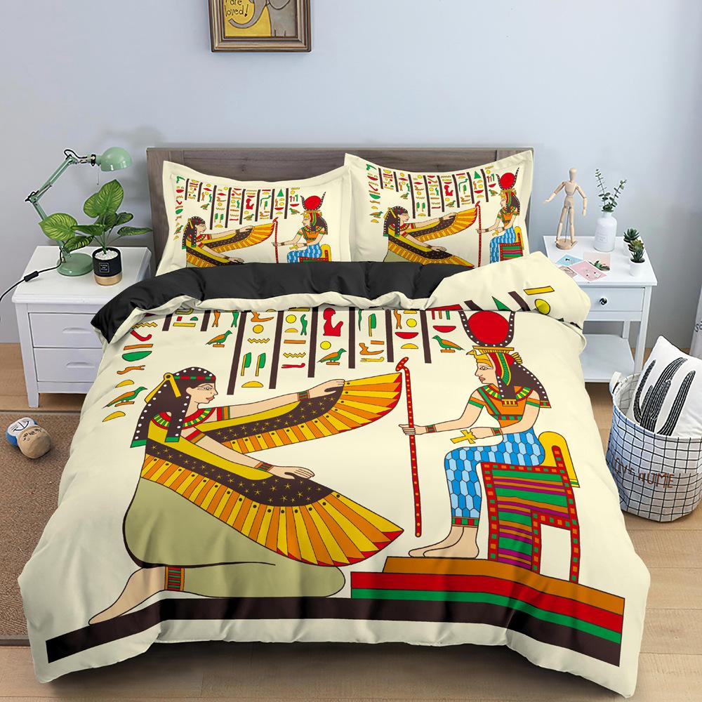 African Tribal Down Comforter Set Bedding Set 3-piece Coverlet Set