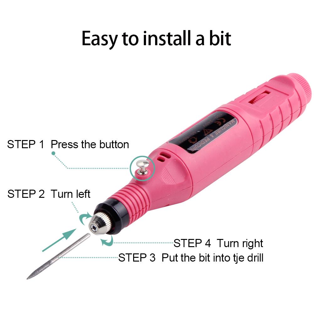 Professionelles Maniküre-Maschinen-Set, Nagelbohrer, Keramik-Fräser, Gel-Nagellack-Entferner, Frieze