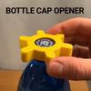 1 Manual Bottle and Can Opener - Striped Grip with Yellow Gear | Thickened Plastic Design, Rotary Cap Opener