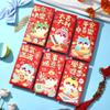 6pcs Chinese Style 2025 Snake Year Red Envelopes Traditional Good Luck Red Pocket  Bonus