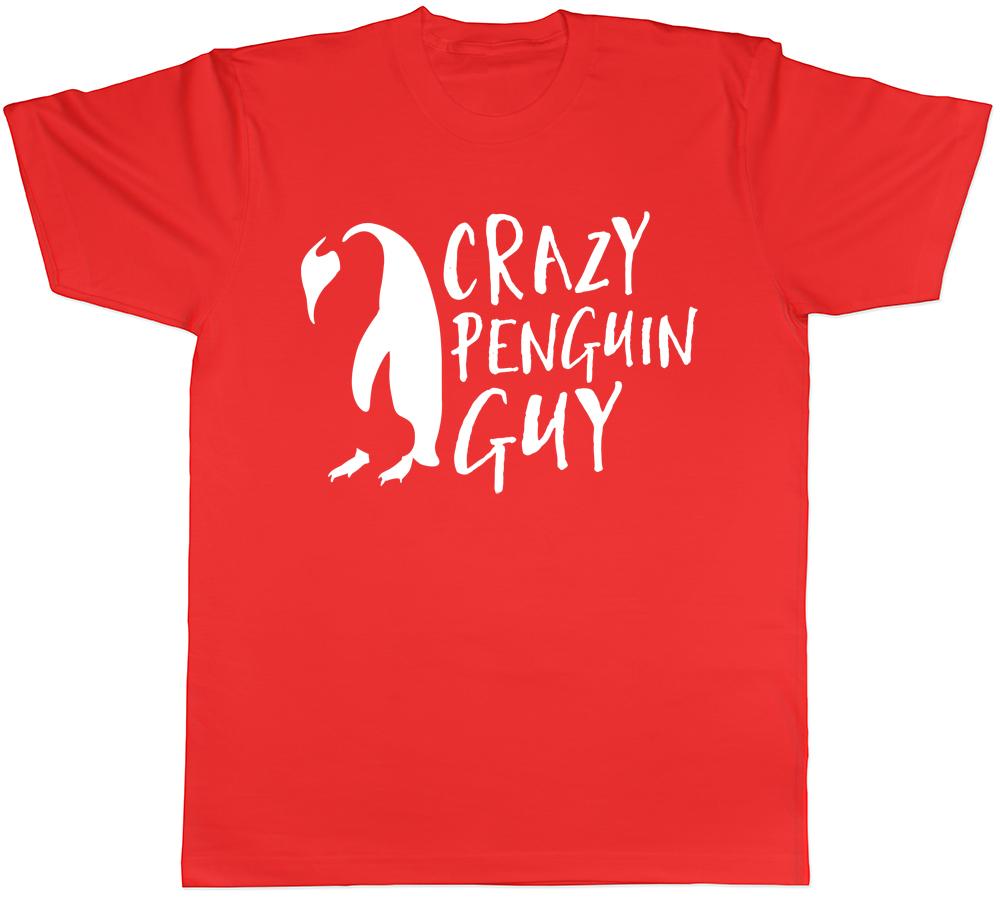 Crazy Penguin Guy Unisexs Gents Birthday Gift TShirt S