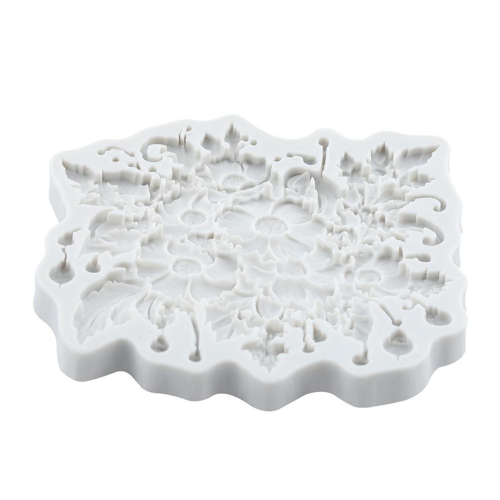 Silikonové formy v barokním stylu, reliéfní květinové, fondánová forma, nástroje na zdobení dortů, topper na cupcake, forma na bonbóny, čokoládu, gumpastu