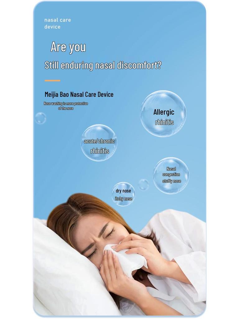 MegaBliss Dual-Head Electric Nasal Irrigator for Rhinitis Relief