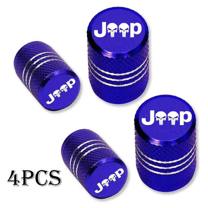 For Jeep Renegade Compass Wrangler Patriot Grand Cherokee Rubicon Car Wheel Tire Valve Caps Tyre Stem Covers Airdust Waterproof
