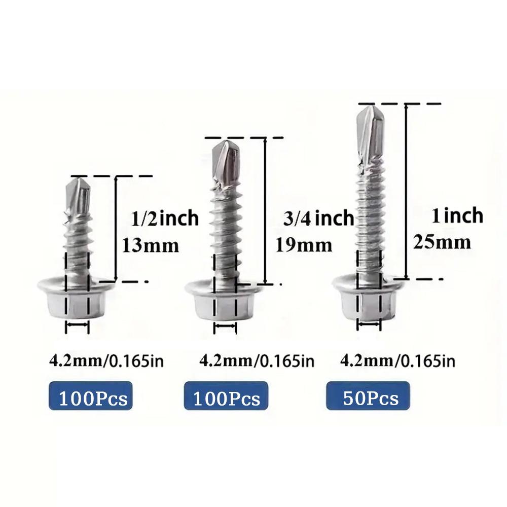 

Набор саморезов с полной резьбой для сверления отверстий в металле и мебели 250Pcs