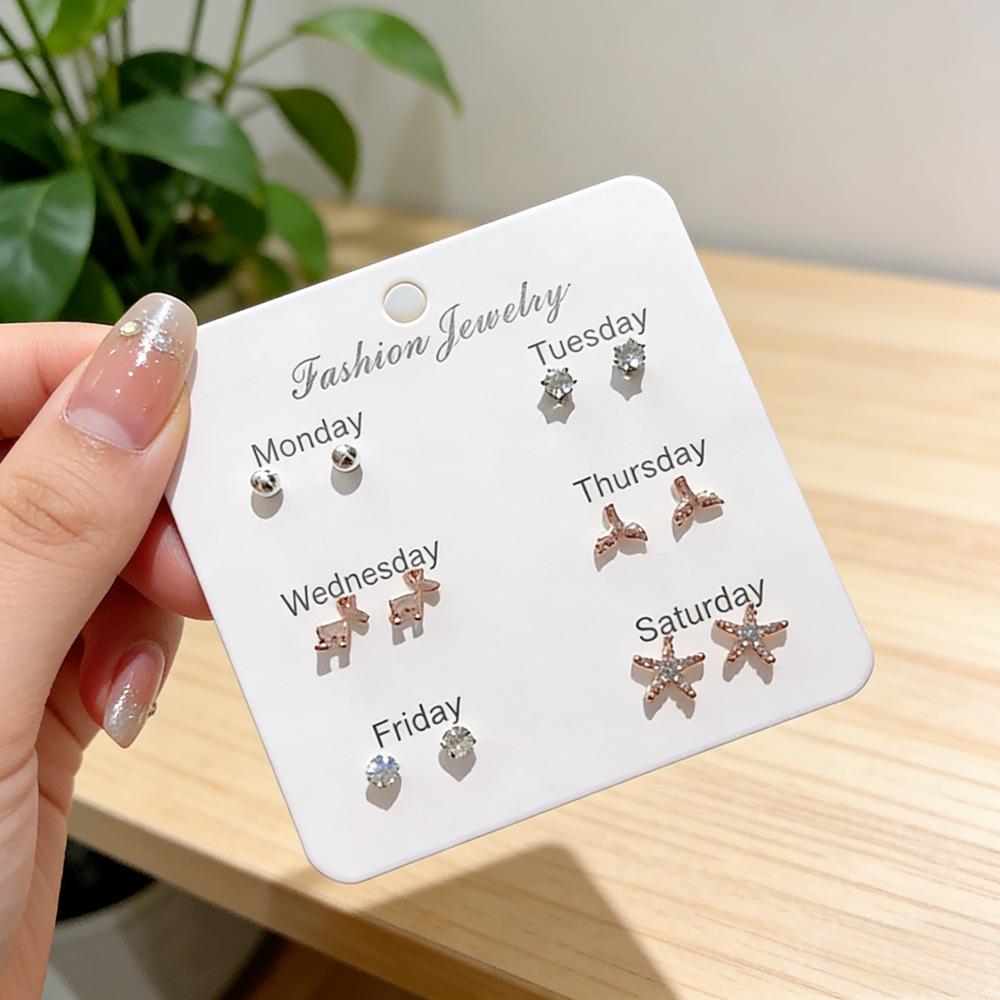 Einwöchiges Nischen-Ohrring-Set: Perlen Brosche Schleife & Schwan Ohrringe - Einfacher & Vielseitiger Schmuck für Damen