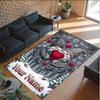Gnome Theme Crystal Velvet Rug Personalized Custom Name Text Soft Floor Mat Home Decor