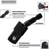 Impact Adapter Extension Set For Flexible Access Tight Space, Chrome-Vanadium Steel Spring-Loaded Detent Ball Right Angle Drill Attachment 360 Degree