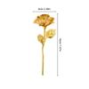 Handcrafted 24K Gold Foil Rose Artificial Eternal Flower Wedding Birthday Anniversary Decoration Gift for Her Mother Wife Gold
