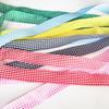 Plaid Ribbon 2.5cm Square Shoelaces - Sweet College & British Style White Shoelaces
