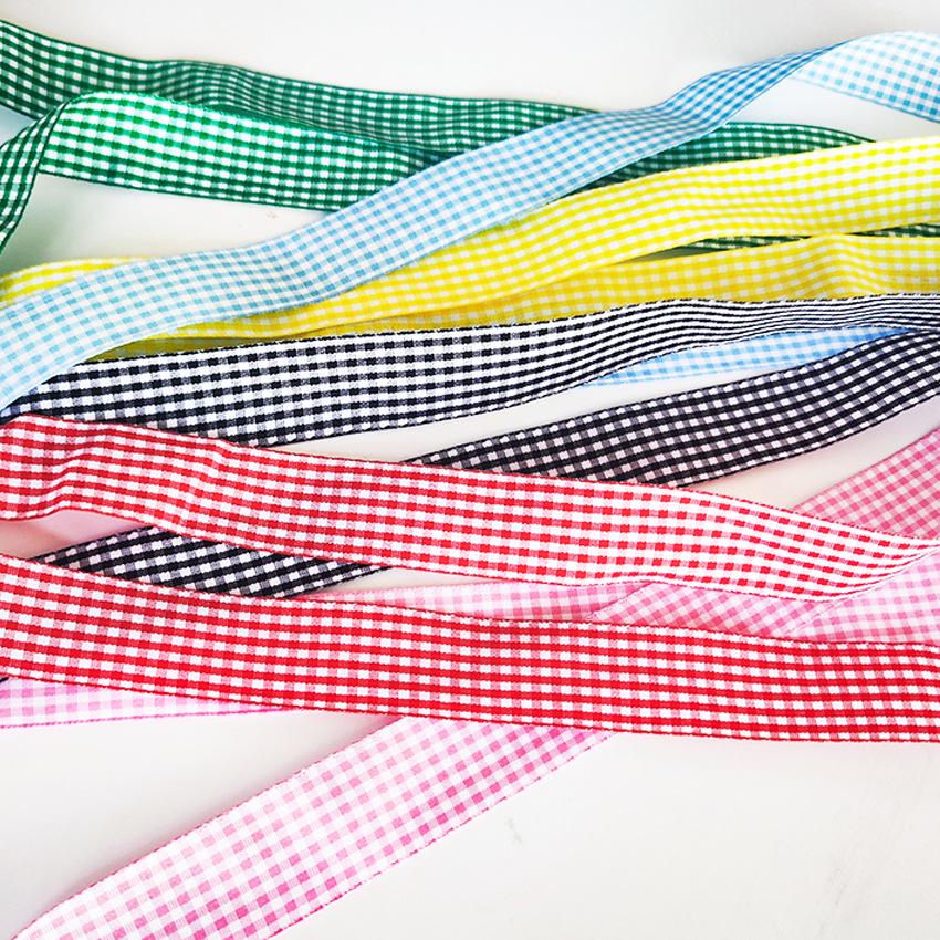 Plaid Ribbon 2.5cm Square Shoelaces - Sweet College & British Style White Shoelaces