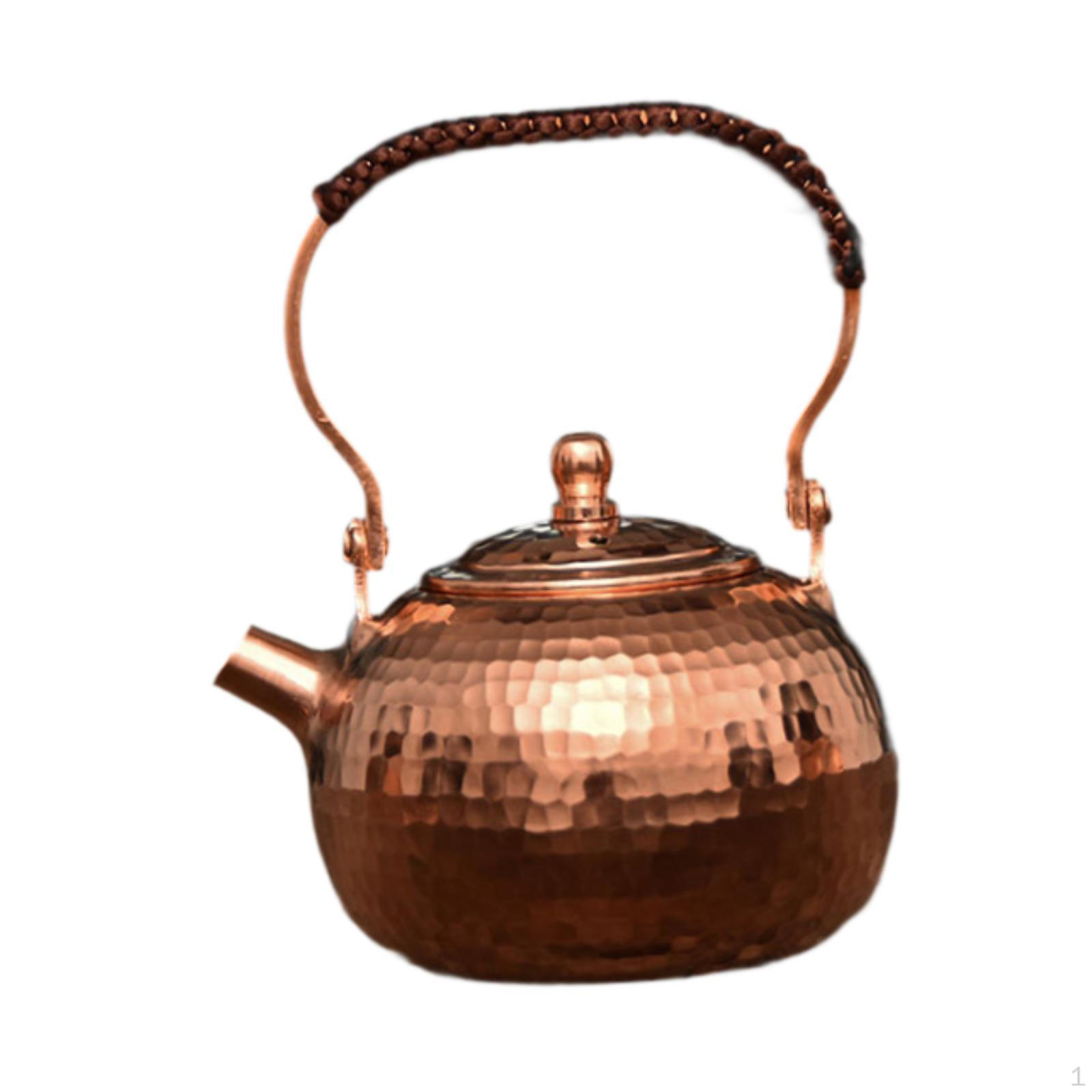 

Copper Kettle Coffee Pot 500ml Water Kungfu Tea for Hiking Picnic B