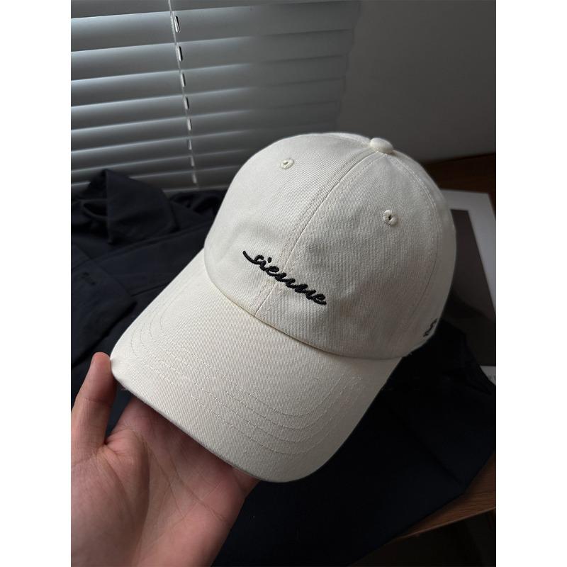 Simple and fashionable versatile letter embroidery baseball cap female couple casual big head circumference cap new hat