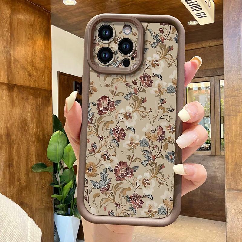Vintage Blumenmuster Hülle Für Samsung S26 5G Hüllen Galaxy A26 A36 A16 A35 A55 A34 A54 A53 S25 Ultra S24 Plus S23 FE S22 Abdeckung