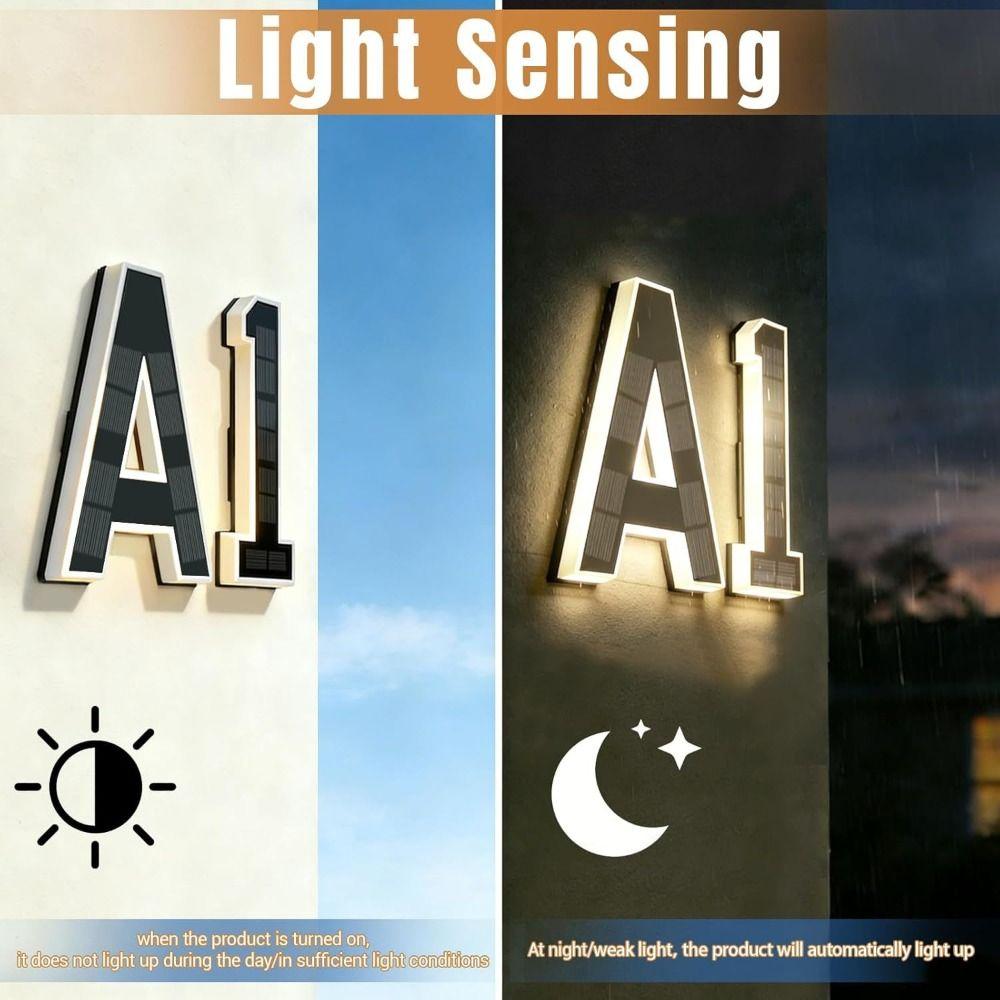 IP65 Waterproof LED House Number Plaque 4.7inch,6.7inch.9inch LED Address Numbers Signs  Home