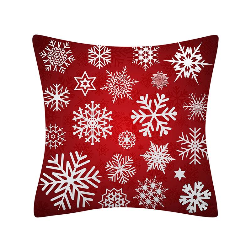 Merry Christmas Santa Claus Printed Pattern Cushion Cover for Home Living Room Sofa Decoration Square Pillowcase 45x45cm