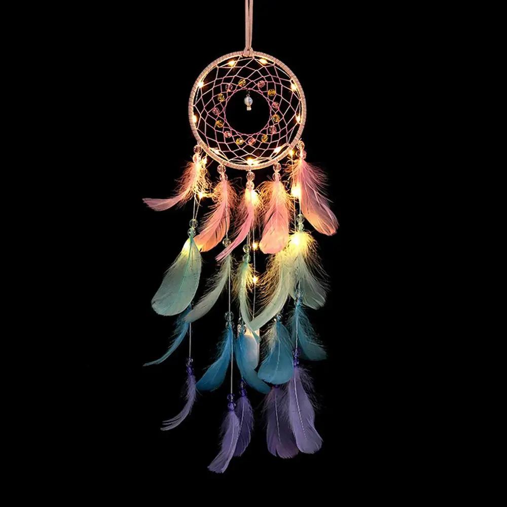 Confession Balloon Handmade Dream Catcher Gifts with LED Light Dreamcatcher Pendant Creative Hollow Wind Chimes Wall Hanging