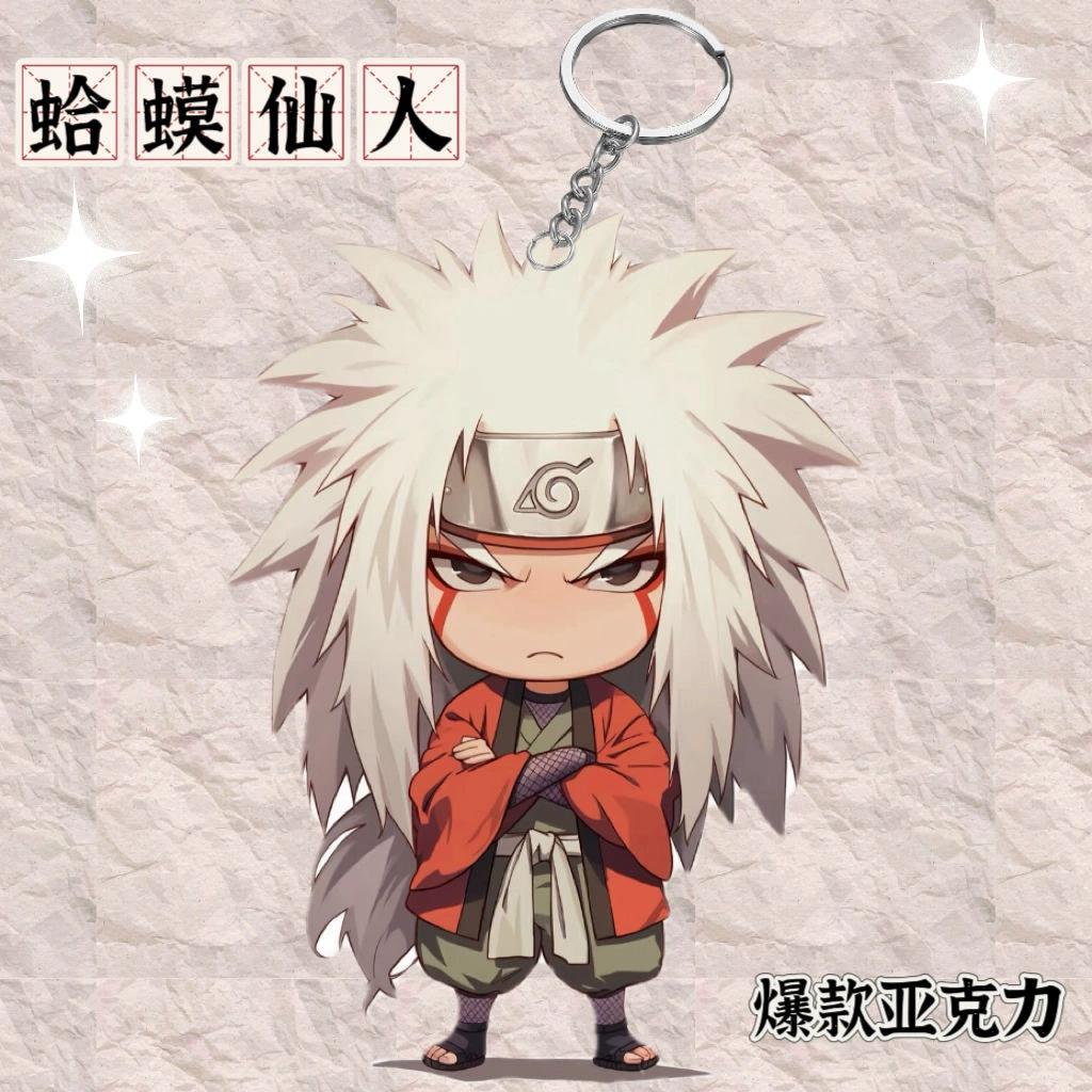 Anime Naruto Acrylic Keychain Accessaries Uzumaki Naruto Cartoon Keyring