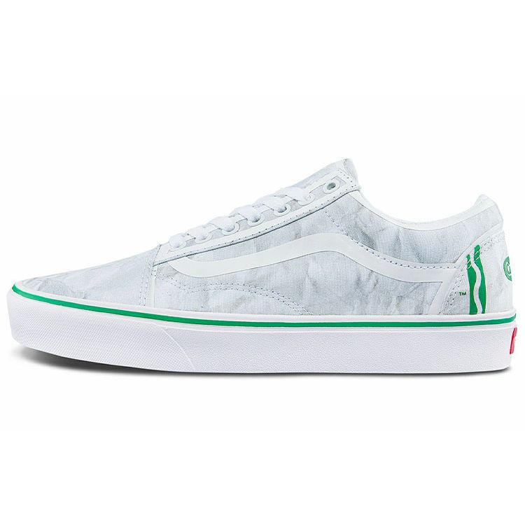 Crayola x Vans Old Skool Comfycush Unisex Low Top Sneakers Gray White Green VN0A5DYCB1S 36