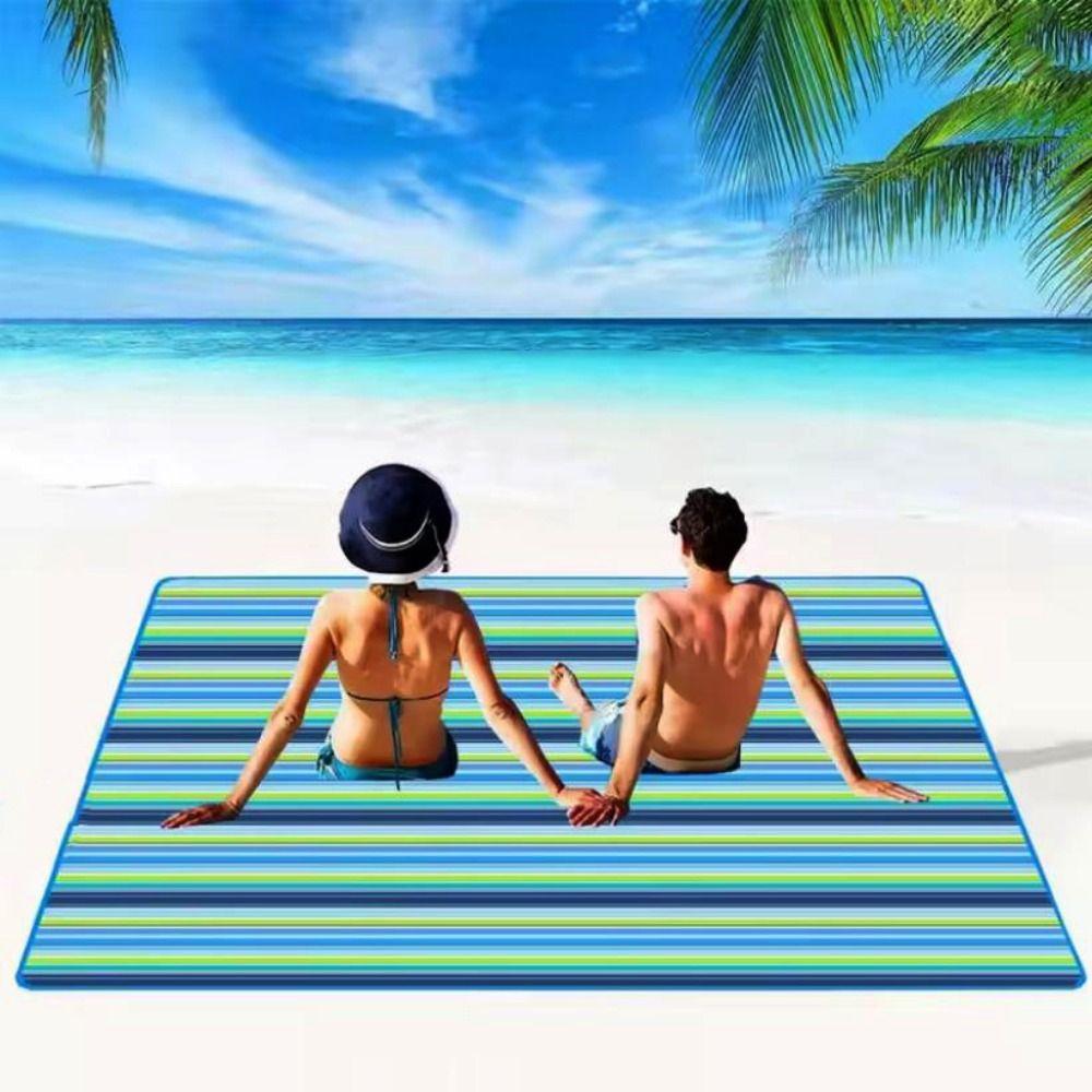 Couverture de pique-nique extra large en velours épais, imperméable, résistante au sable et à l'humidité, pliable et portable, idéale pour le camping en extérieur.