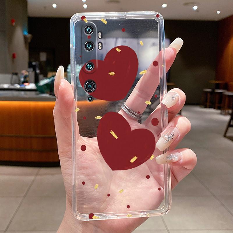 Phone Case For Xiaomi Mi cc9 Pro/Mi Note 10/Mi Note 10 Pro Butterfly Bow Protective Casing Transparent Soft Silicone TPU Cover
