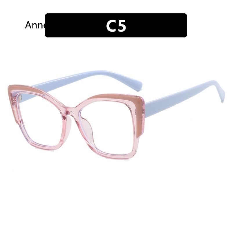 Retro Colorful Leopard Cat Eye Women TR90 Glasses Frame Clear Anti Blue Light Men Optical Eyewear Eyeglasses