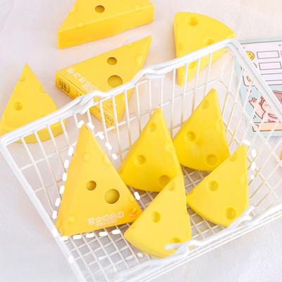 Cheese Shape Eraser Cute PVC Erasers for Kids Students Fun Classroom Prize School Supply for Kindergarten Party Favors
