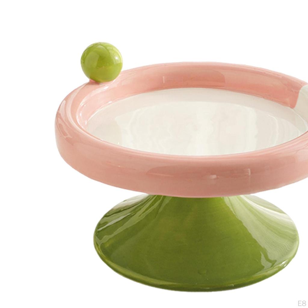Ceramic Cat Bowl with Raised Design for Food And Water, Suitable Kittens Puppies