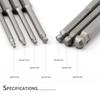 65mm H2-H8 Kuleende Sekskantbits for Skrutrekker 1/4" Sekskantskaft Bitsett Magnetisk Skrutrekkerbitsett
