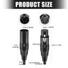 Durability 4Pin XLR Male to Female Y Splitter Cable for Splitting Merging Sound Signal in Professional Music Systems