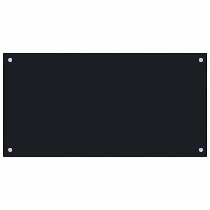 VidaXL Dosseret de cuisine Noir 80x40 cm Verre trempé 249484